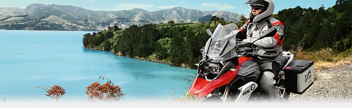 2017 BMW Motorcycle Illinois Driving a motorcycle close from a lake