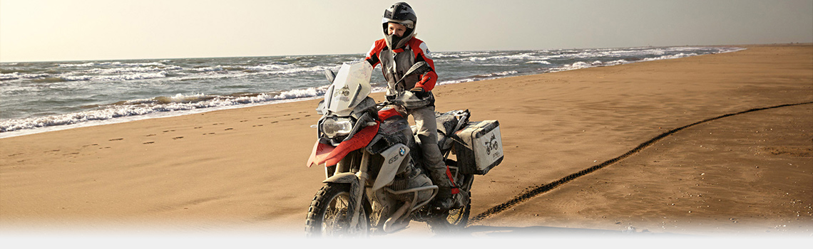 2017 BMW Motorcycle Illinois Driving a motorcycle in the beach